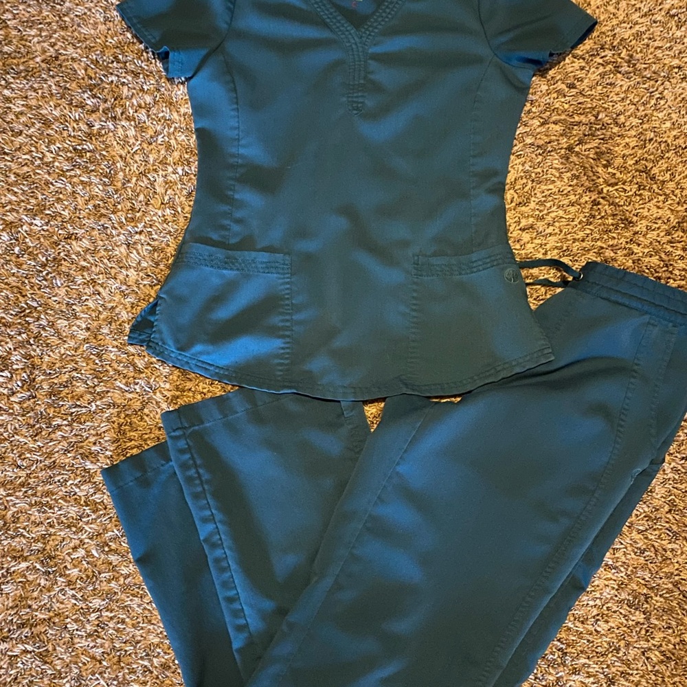 Healing hands purple label scrubs.
